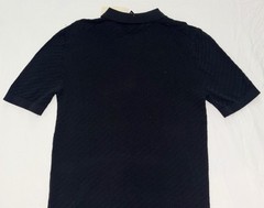 H&M Slim Fit Tight-knit Polo Shirt With Half Zip Size Medium