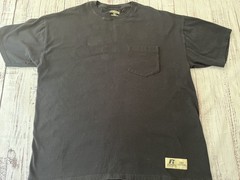 Russell Athletic Vintage 90s Pro Cotton Black Pocket Tee Large Streetwear Grunge
