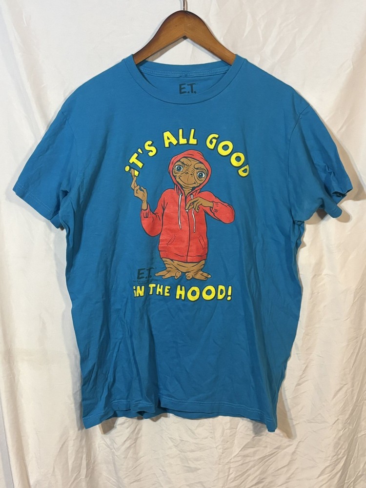 ET It’s All Good In The Hood T-shirt Blue Size Large