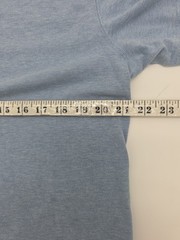 Eddie Bauer Henley Men Large Graphic Print Logo Blue.#44264
