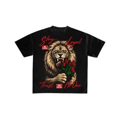 Stay Loyal Lion Graphic Streetwear T-Shirt