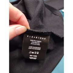 Vie Riche Paris Mens Multi-Panel Colorblock Zipper T-Shirt Black Teal Blue M