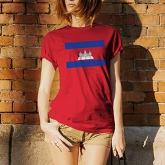 Cambodia Flag – Classic Country Home National Pride Travel T Shirt – Red