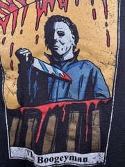 John Carpenters Michael Myers The Boogeyman Halloween Movie Graphic Black Tee XL