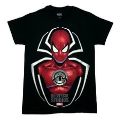 Spider-Man New Adult T-Shirt – Giant Universal Studios Medallion Image