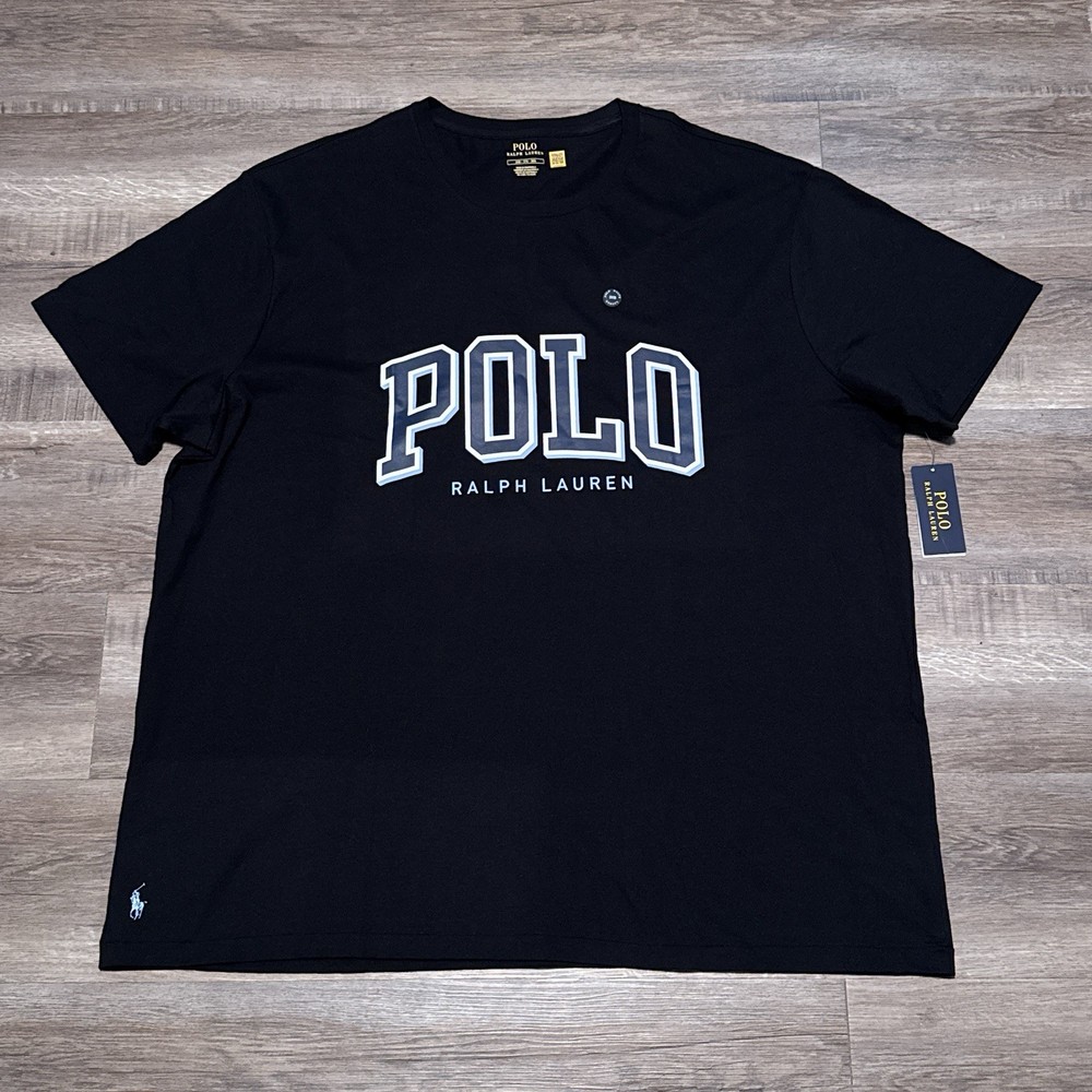 Polo Ralph Lauren Black Short Sleeve Tee Shirt Men’s Size 2XLT 2XL TALL NEW