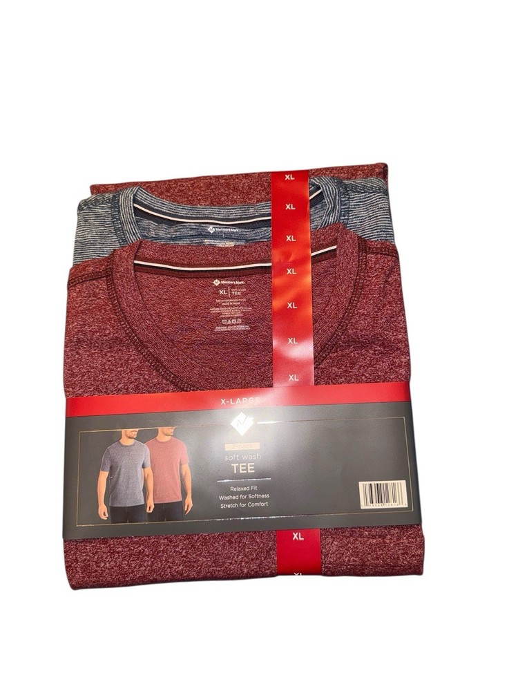 Member’s Mark Soft Wash Tee Men’s XL 2 Pack NWT