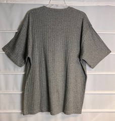 Van Heusen Gray Striped Cotton Rayon Blend V Neck SS Pullover Shirt XXL EC!