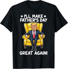 Make Father’s Day Great Again Dad Ltsp Funny Donald Trump T-Shirt Small, Black