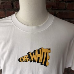 Off-White Main Label Arrows Graphic T-Shirt White Yellow Black Men’s XL Cotton