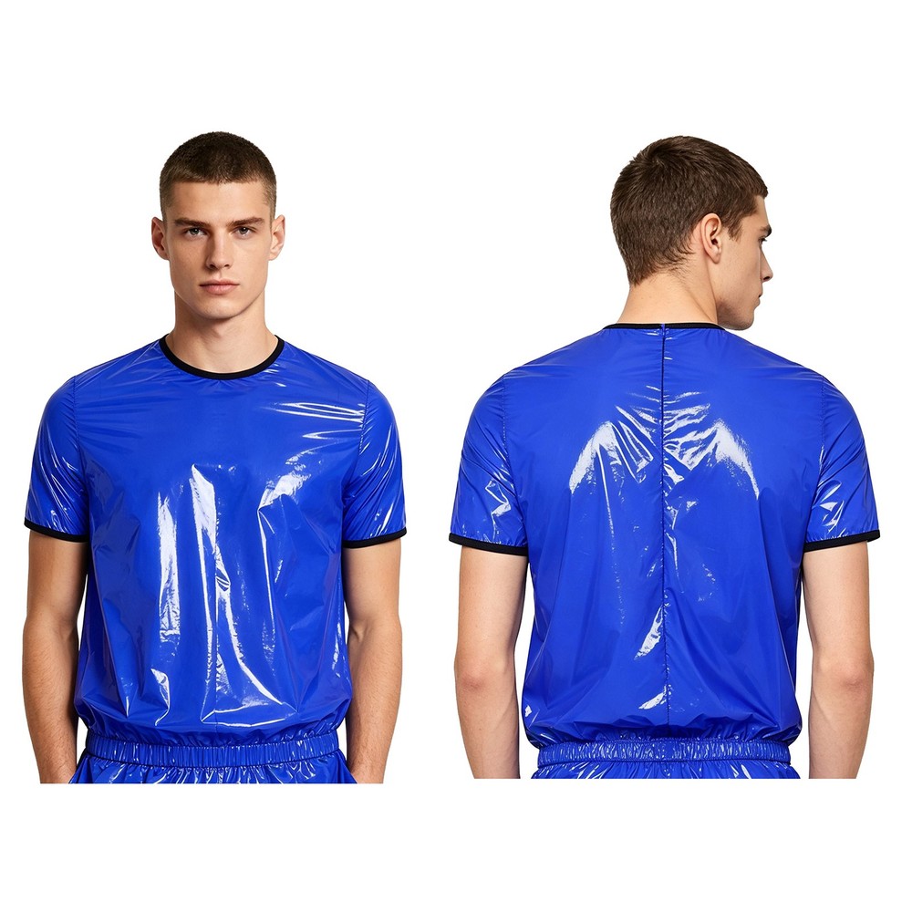 Men Tops Sports T-shirt Daily Wear Top Elastic Hem Water Resistant Modern Trim