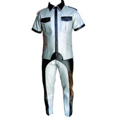 Mens Complete Pant and Shirt Suit Genuine Cowhide Leather High Quality Suits