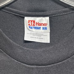 Hanes Heavyweight 50/50 Black Short Sleeve Shirt Size Medium