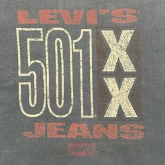 Vintage Levi’s T-Shirt Men’s Size XL Black 90s 501 XX Jeans Made In USA
