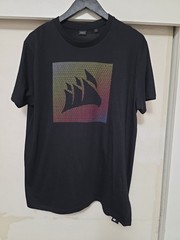 Stanley/Stella Rocker Organic Cotton Black Gradient Block Graphic Tshirt Medium