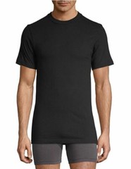 Stafford 3-Pack Men’s Heavy Weight 100% Cotton Crew-Neck T-Shirt Black