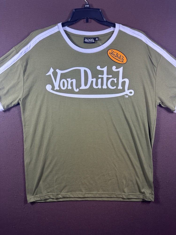 Von Dutch T Shirt Mens Medium Spellout Logo Graphic Streetwear NWT