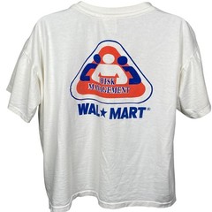 Vintage Walmart Risk Management T Shirt Mens L Made in USA Distressed Thin Worn