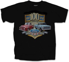 Joe Blow T’s Ford Trucks 100 Years Anniversary Men’s Black T-Shirt F100