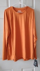 BASS OUTDOOR UPF50 LONG SLEEVE APRICOT T-SHIRT, SIZE XXL