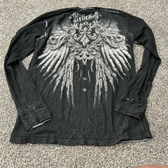 VTG Affliction Reversible Thermal | Winged Eagle & Cross | Y2K Grunge | Size XXL