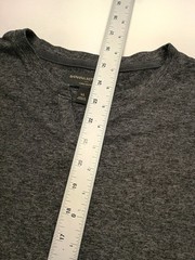 Men’s Banana Republic Gray XL T Shirt Linen Blend Split Collar V Neck