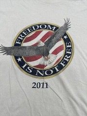Freedom Is Not Free T-Shirt Men Large Graphic Print American Flag Yazbek…#5964