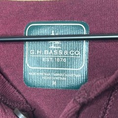 G.H. Bass & Co. Mens Waffle Knit Henley Shirt Medium Burgundy Pullover Outdoors