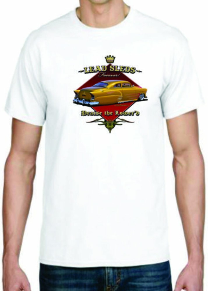 Adult DryBlend® T-Shirt – (SLEDS FOREVER – GOLD LOW RIDER HOT ROD)