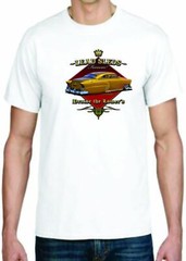 Adult DryBlend® T-Shirt – (SLEDS FOREVER – GOLD LOW RIDER HOT ROD)