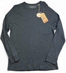 Faherty Cloud Cotton Men’s XXL Long Sleeve Waffle Crew Pima Cotton Charcoal NEW