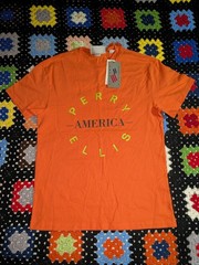 Perry Ellis America T Shirt Orange Size Small New