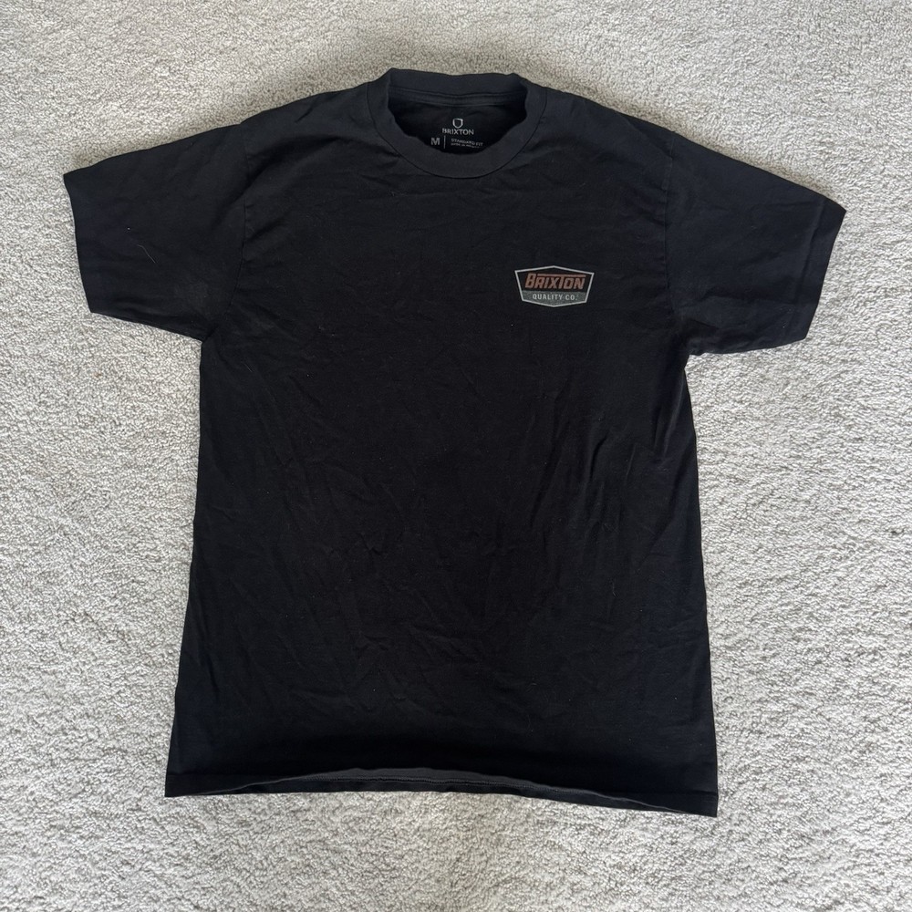 Brixton Black Double-Sided Graphic Print T-Shirt Mens M Regular Standard Fit