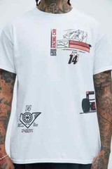 Fashion Nova Men Mens Grand Prix Racing Miami White Shirt New S, M, L, XL