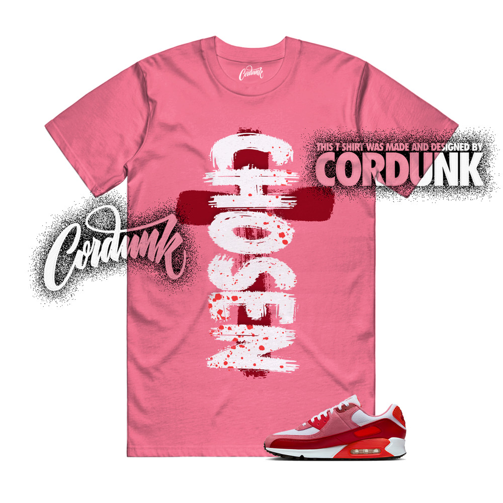 Air Max 90 Peony Light Crimson Team White Valentines Day 2026 T Shirt CHOSEN