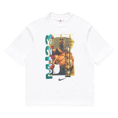 Jordan MJ23 Graphic T-Shirt FZ1991-100 White Black Men’s Size M NWT