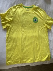 Nike Garra Brasileira Brazil Soccer T-Shirt Mens XL Yellow DH7662-740 World Cup