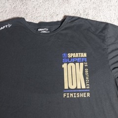 Spartan Race Craft Super 10K Finsher T Shirt Mens XL Black