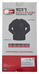 Wrangler Workwear #11819 NEW Mens Charcoal Zipper Pocket Heavyweight Thermal Top