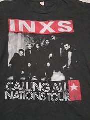 Vintage 80s INXS Calling All Nations Tour Band Shirt USA Adult M? RARE See Pics
