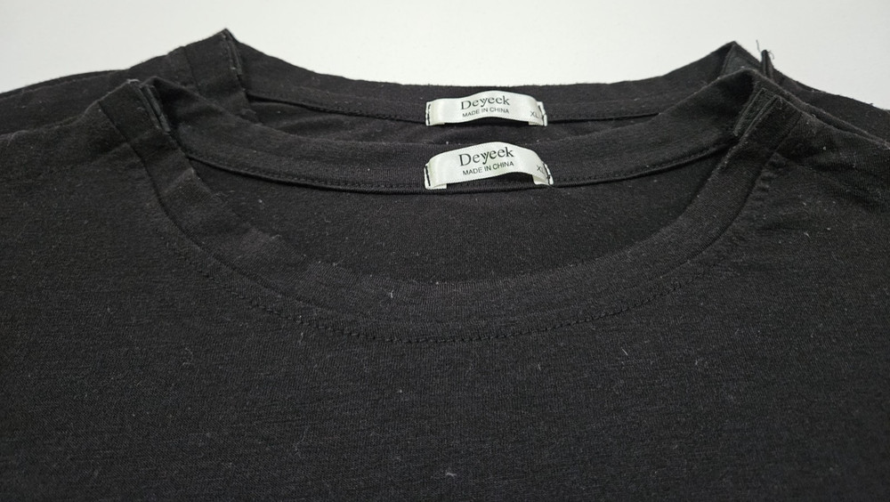 Deyeck black XL long sleeve crewneck snap entry shoulder/sleeve SURGICAL (1)