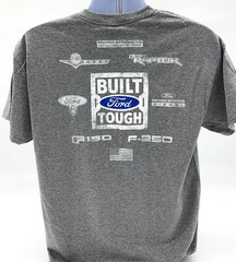 Gray T-Shirt – Ford Trucks Logo w/ F-250 Powerstroke, F-150, Raptor & V8 Emblem