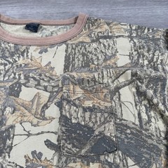 Vintage Boxy Fit Camo Shirt 2XL Sniper Long Sleeve Pocket USA Ace AOP Faded