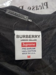DEADSTOCK Supreme x Burberry Black Box Logo Tee SS22 Size Medium
