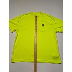 Carhartt Force Mens Relaxed Fit Pocket T-Shirt Neon Yellow Hi-Vis Large L