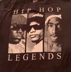 Hip Hop Legends Large Black T Shirt Original Flavor 2 Pac Biggie Eazy E Y2k 90s