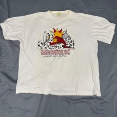 EVANZ vintage T-shirt M graphic print Washington DC firemen dalmation puppy