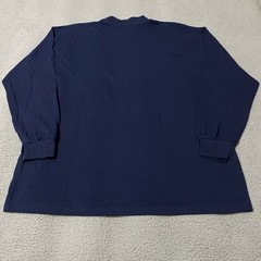 Vintage Russell Athletic Mock Neck Shirt Mens Large Navy Pro Cotton Blank NEW