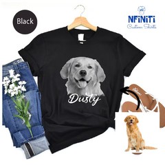 Custom Pet Portrait Comfort Tee Personalized Dog Cat Photo Shirt