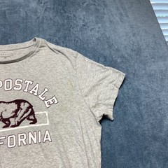 Aeropostale T-Shirt Mens XL Heather Gray California Bear Logo Everyday Wear